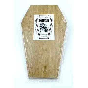 Wood Gothic Cutting Board Wooden Coffin Bread Board Goth Serving Tray Breadboard Gothic serving Tray for Cheese & Fruits