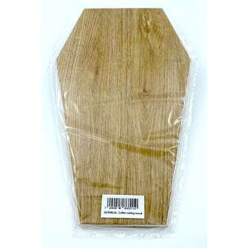 Wood Gothic Cutting Board Wooden Coffin Bread Board Goth Serving Tray Breadboard Gothic serving Tray for Cheese & Fruits