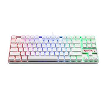 Redragon K552 Mechanical Gaming Keyboard 60% Compact 87 Key Kumara Wired Cherry MX Blue Switches Equ...
