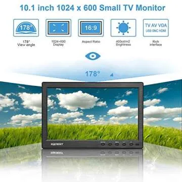Haiway 10.1 Inch HD Security Monitor - Versatile Mini HDMI Display
