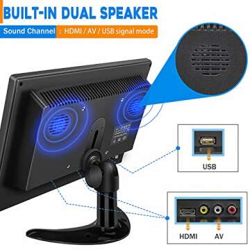 Haiway 10.1 Inch Portable HDMI Security Monitor