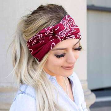 Zehory Boho Floral Headbands for Women and Girls (3 Pack)