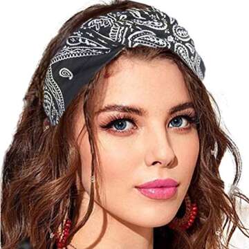 Zehory Boho Floral Headbands for Women and Girls (3 Pack)