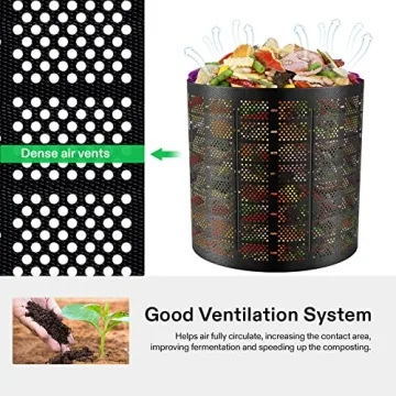 VIVOSUN 220 Gallon Outdoor Compost Bin Expandable Durable