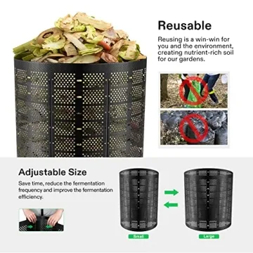 VIVOSUN 220 Gallon Outdoor Compost Bin Expandable Durable
