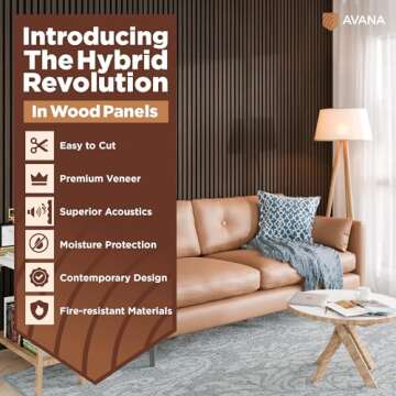 Avana Acoustic Wood Wall Panels – Dark Walnut Finish for Soundproofing and Decor