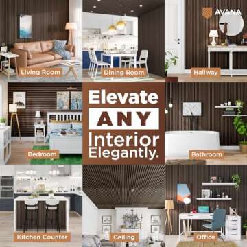 Avana Acoustic Wall Panels - Dark Walnut, 2 PCs