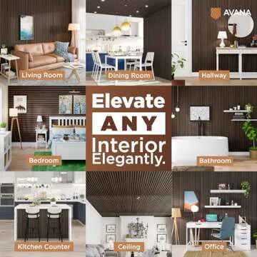 Avana Acoustic Wall Panels - Dark Walnut, 2 PCs