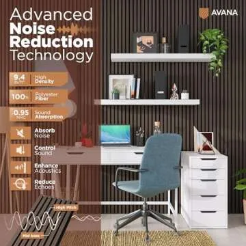 Avana Acoustic Wall Panels - Dark Walnut, 2 PCs