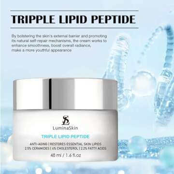 LuminaSkin Triple Lipid Peptide Anti-Aging Cream for Mature Skin