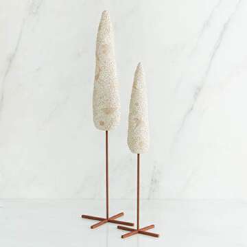 Willow Tree Cypress Trees, Rooted in The Earth, Reaching Toward The Sky, Majestic Cypress Trees, Uniquely Carved Symbols of Nature with Gold Leaf Sculpted Hand-Painted Nativity, 2-Piece Accessory Set