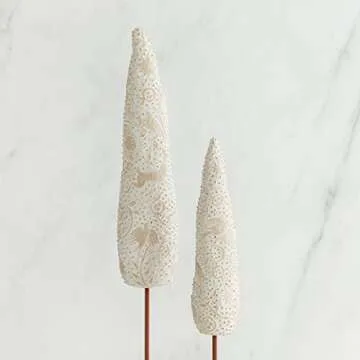 Willow Tree Cypress Trees, Rooted in The Earth, Reaching Toward The Sky, Majestic Cypress Trees, Uniquely Carved Symbols of Nature with Gold Leaf Sculpted Hand-Painted Nativity, 2-Piece Accessory Set