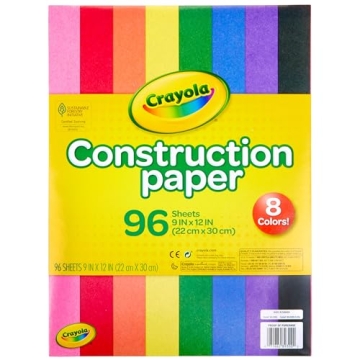 Crayola Construction Paper 96 Sheets - Vibrant Crafting Essential
