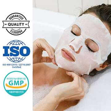 DERMAL 16 Combo Pack B Collagen Essence Korean Face Mask - Hydrating & Soothing Facial Mask with Panthenol - Hypoallergenic Self Care Sheet Mask for All Skin Types - Natural Home Spa Treatment Masks