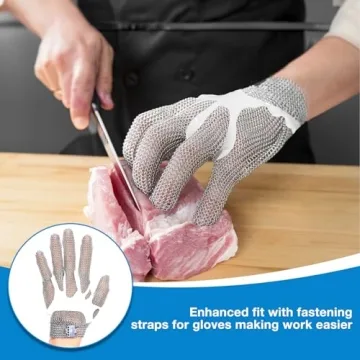 Caprihom Chainmail Glove Cut Resistant Stainless Steel Protection
