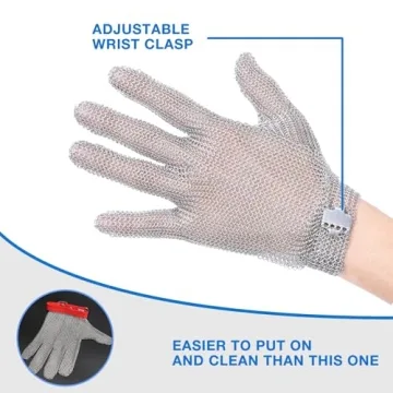 Caprihom Chainmail Glove Cut Resistant Stainless Steel Protection