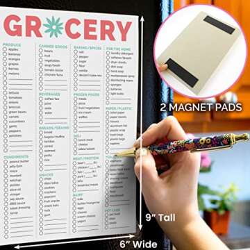 bloom daily planners Magnetic Grocery Shopping List To-Do Pad - Weekly Planning Food Organizer / Tea...
