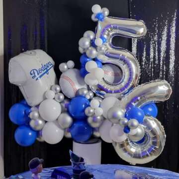 40 inch Letter Balloons Silver Alphabet Number Balloon Foil Mylar Party Wedding Bachelorette Birthday Bridal Shower Graduation Anniversary Celebration Decoration can fly with helium (40 INCH Silver 5)