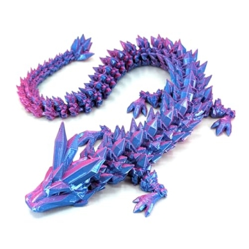 Subpoly Medium 12" Articulated Rainbow Dragon Figure - Blue Raspberry