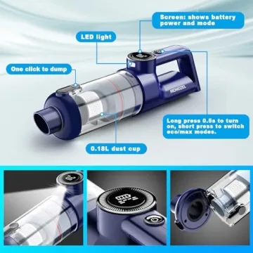 MONOZEL Handheld Vacuum: Powerful Cordless Cleaning Solution