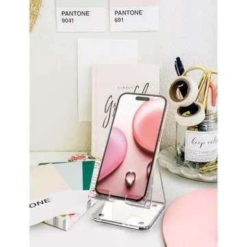 TOPGO Transparent Cell Phone Stand - Stylish & Functional Holder