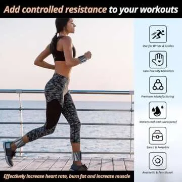 Wrist & Ankle Weights, Adjustable Bands for Women and Men Workouts, Set of 2, 1lb each, Perfect for Running, Jogging, Walking, Yoga, Dance, Pilates, Cardio, Aerobics, Strength Training (2lb, Blush)