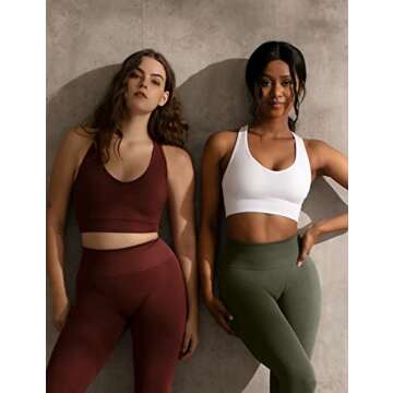 CELER Sports Bras for Women Racerback Chemistry Seamless Workout Yoga Gym Fitness Bra with Removable Pads, Red Pear M