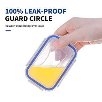 KIGI 4 Pack 6oz Leak-proof Meal Prep Containers