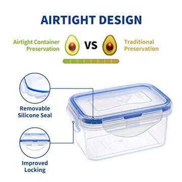 KIGI 4 Pack 6oz Leak-proof Meal Prep Containers