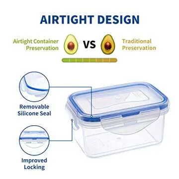 KIGI 4 Pack 6oz Leak-proof Meal Prep Containers