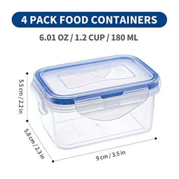 KIGI 4 Pack 6oz Leak-proof Meal Prep Containers