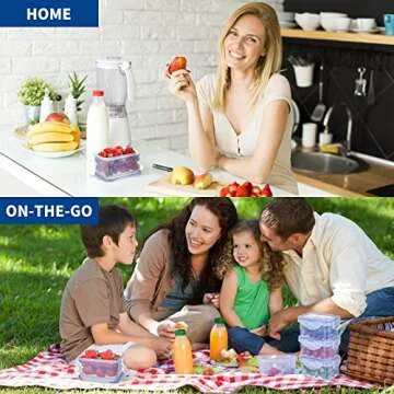 KIGI 4 Pack 6oz Leak-proof Meal Prep Containers