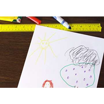 ChromaLabel 1 Inch Adhesive Measuring Tape, Removable Adhesive Measuring Tape, Perfect for Home or O...