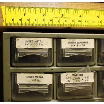 ChromaLabel 1 Inch Adhesive Measuring Tape, Removable Adhesive Measuring Tape, Perfect for Home or Office Use - 12 Inch, Yellow