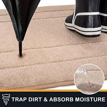 PURRUGS Non-Slip Dirt Trapper Mat for Pets & Homes