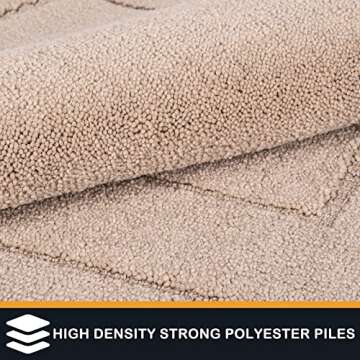 PURRUGS Dirt Trapper Door Mat 20" x 31.5", Non-Slip/Skid Machine Washable Entryway Rug, Dog Door Mat, Super Absorbent Welcome Mat for Muddy Wet Shoes and Paws, Beige