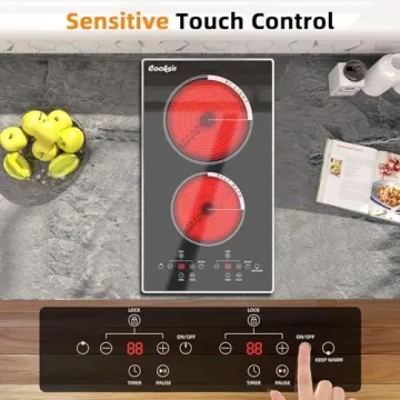 Cooksir 2 Burner Electric Cooktop with Touch Controls