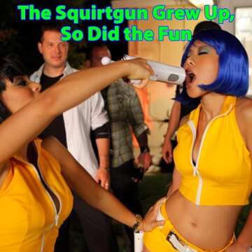 Funwares Original Alcohol Shot Gun, Newly Improved & Leakproof - Load Your Favorite Alcohol, Aim, Shoot and Drink, Epic Shot Party Accessory - Holds 1.5 Ounces