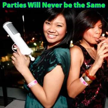 Funwares Original Alcohol Shot Gun, Newly Improved & Leakproof - Load Your Favorite Alcohol, Aim, Shoot and Drink, Epic Shot Party Accessory - Holds 1.5 Ounces