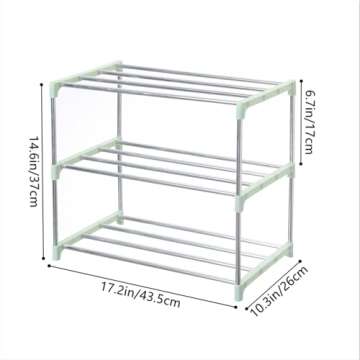 Jucaifu Stackable Shoe Rack Perfect For Entryway Organization