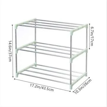 Jucaifu Stackable Shoe Rack Perfect For Entryway Organization