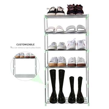 Jucaifu Stackable Shoe Rack Perfect For Entryway Organization