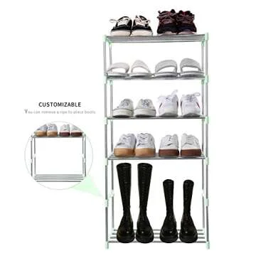 Jucaifu Stackable Shoe Rack Perfect For Entryway Organization