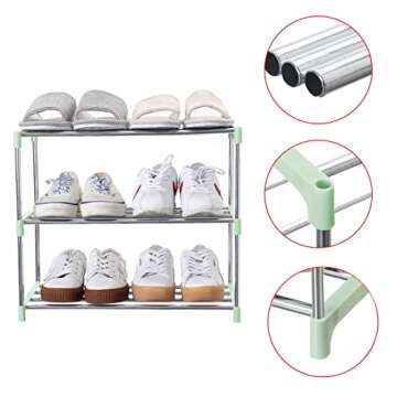 Jucaifu Stackable Shoe Rack Perfect For Entryway Organization