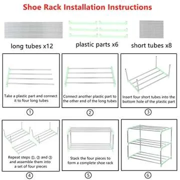 Jucaifu Stackable Shoe Rack Perfect For Entryway Organization