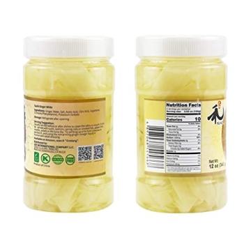 YUHO Pickled Sushi Ginger - Vegan & No MSG 12 oz