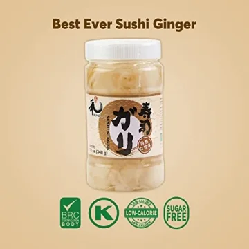 YUHO Pickled Sushi Ginger - Vegan & No MSG 12 oz