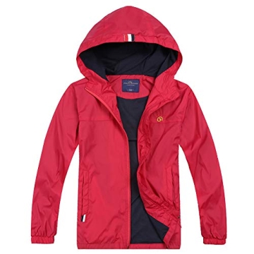 Jingle Bongala Boys Girls Lightweight Breathable Raincoat Waterproof Hooded Rain Jacket Windbreaker ...