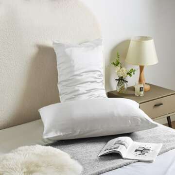 Silk Pillow Cases for Hair and Skin Mulberry Silk Pillow Cases Soft Both Sided Natural Silk Pillow C...