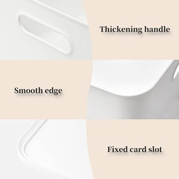 Yishyfier 4-Pack Plastic Storage Bins Organizer with Lids